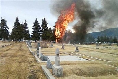 Самолет упал на кладбище