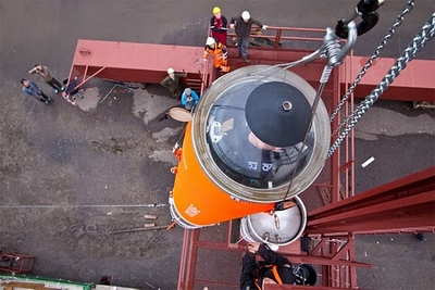 Установка ракеты на платформу. Фото проекта Copenhagen Suborbitals
