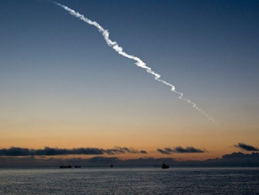 След от падения во Владивостоке