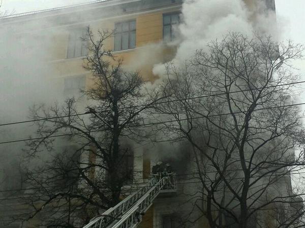 Пожар в РХТУ имени Менделеева