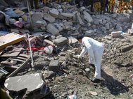 Последствия взрыва в Йемене