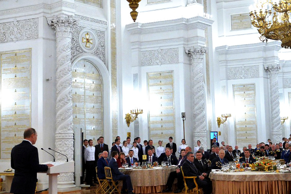 Торжественный приём в Георгиевском зале Кремля по случаю Дня Героев Отечества 9 декабря 2015