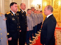 В.Путин на приеме в Кремле.