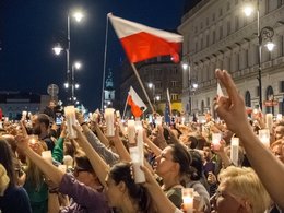 Акция протеста в Варшаве 19 июля 2017