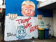 Граффити с портретом Д.Трампа