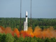 Старт ракеты-носителя «Рокот». Фото: Пресс-служба ГКНПЦ имени М.В.Хруничева.