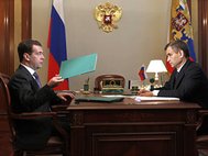 Дмитрий Медведев и Рашид Нургалиев. Фото: Дмитрий Астахов/РИА Новости