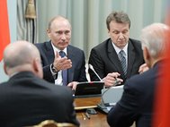 Владимир Путин во время встречи с вице-президентом США Джозефом Байденом. Фото: Алексей Дружинин/РИА Новости