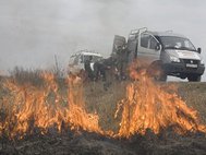 Пожар в Астраханской области. Фото Анны Баскаковой