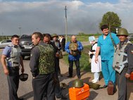 Поселок Урман, находящийся в 500 метрах от военной части, где возник пожар. Фото: Андрей Старостин/РИА "Новости"