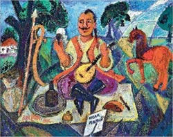 Давид Бурлюк. Козак Мамай. 1908