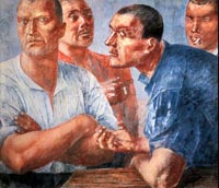 Кузьма Петров-Водкин. Рабочие (дискуссия). 1926
