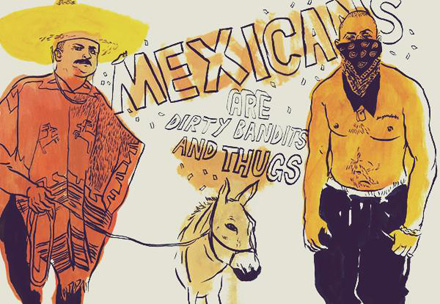 Мексиканцы в образе бандитов и головорезов. 