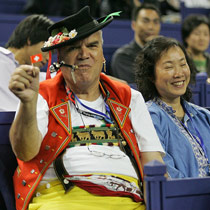 Tennis Masters Cup — 2007. Шанхай (Фото Натальи Четвериковой). Болельщик из Швейцарии
