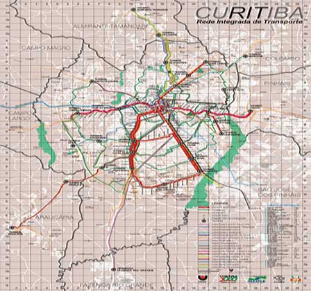 Эксплуатационная схема автобусных маршрутов на карте города