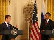 Дмитрий Медведев и Барак Обама