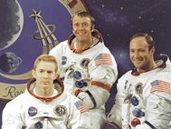 Экипаж «Аполлон-14». Слева направо: Стюарт Руса, Алан Шепард, Эдгар Митчелл.