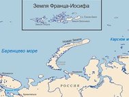 Земля Франца-Иосифа. Карта: Latitude, Wikipedia