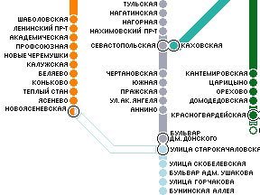 Карта метро серая ветка