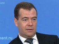 Дмитрий Медведев на заседании «Открытого правительства». Кадр: Россия 24