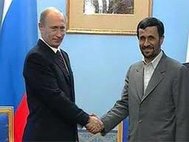 В. Путин и М. Ахмадинежад. Кадр: 1tv.ru 