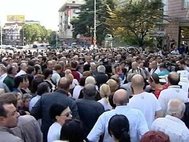Акции протеста в Грузии. Кадр: 1tv.ru