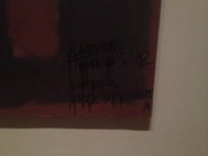 Уманец оставил подпись в углу картины Ротко