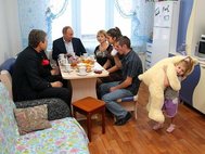 Путин в гостях у семьи Загурских, получивших новую квартиру