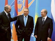 Александр Лукашенко, Нурсултан Назарбаев и Владимир Путин