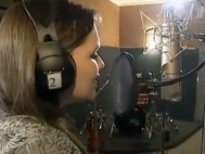 Дина Гарипова на записи песни для "Евровидения"