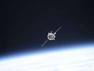 Процесс сближения ТГК «Прогресс М-18М» с МКС 12.02.2013