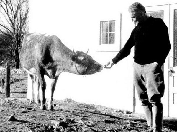 Джон Бродес Уотсон на ферме. С сайта Furman University