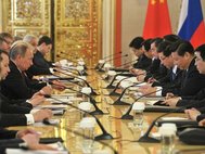 Путин и Си Цзиньпин на расширенных российско-китайских переговорах
