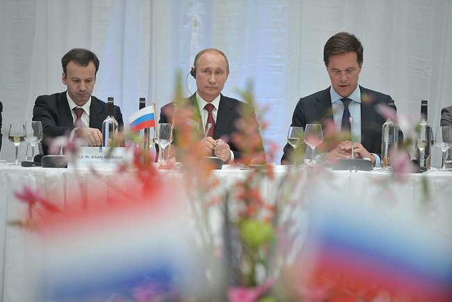 Путин на встрече с представителями российских и нидерландских деловых кругов