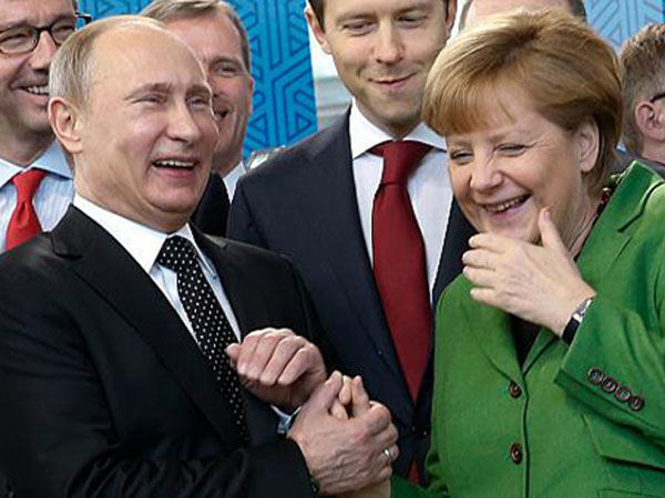 Владимир путин и Ангела Меркель