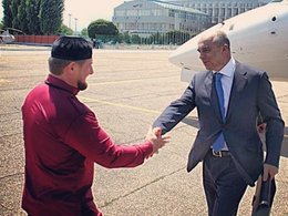 Кадыров и Силуанов в аэропорту Грозного