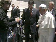 Папа Римский получил косуху в подарок