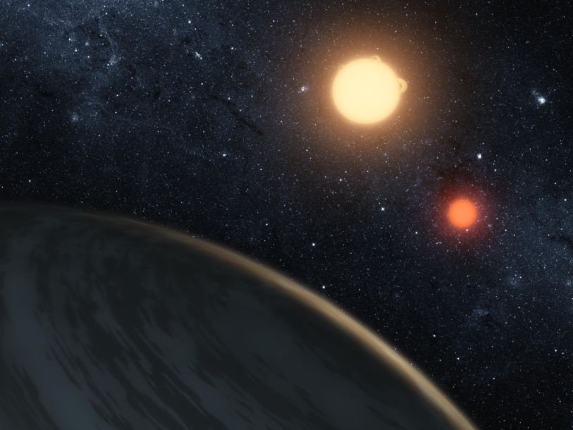 Художественное изображение экзопланеты Kepler-16b, обнаруженной космической обсерваторией «Кеплер». Илл.: NASA