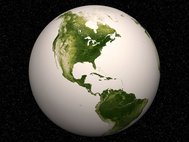 Карта плотности растительности на Земле, созданная на основе данных, полученных спутником Suomi NPP с апреля 2012 по апрель 2013 года. NASA/NOAA