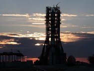 Старт ракеты-носителя «Союз-2.1б» с космическим аппаратом «Ресурс-П» с космодрома Байконур