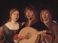 Фрагмент картины «Концерт» (Эрколе де Роберти, 1490 г.)