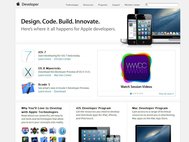 Скриншот сайта developer.apple.com