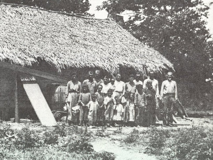 Фотография индейцев племени хума, сделанная в 1907 году