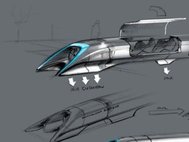 Капсула системы высокоростной транспортации Hyperloop, предложенной изобретателем и основателем компании SpaceX Элоном Маском