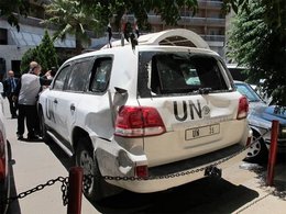 Автомобиль ООН в Сирии