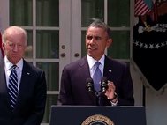 Выступление Барака Обамы на лужайке перед Белым домом