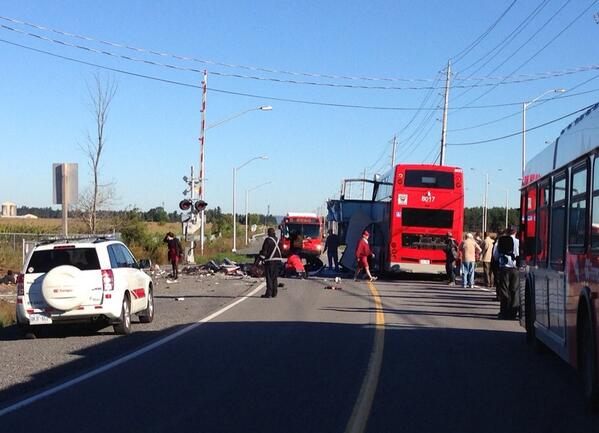 Авария с пассажирским автобусом в Оттаве
