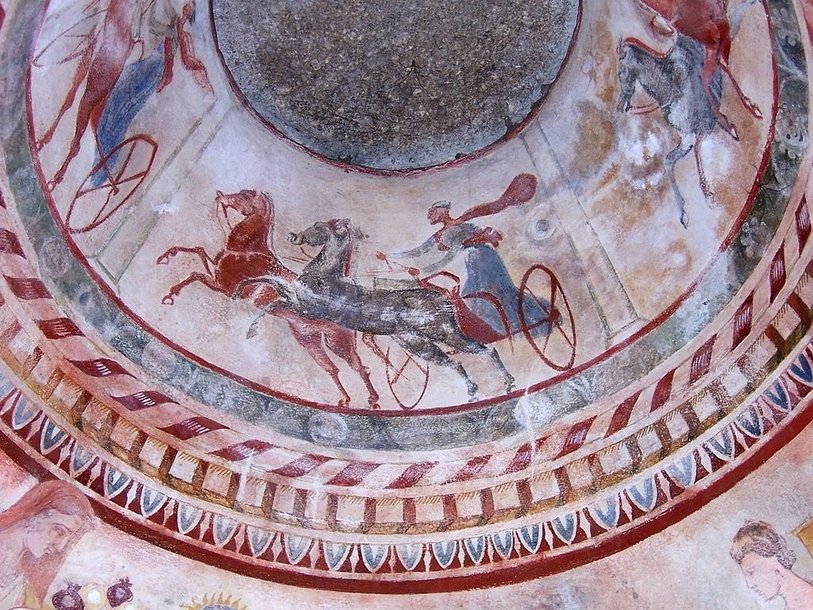Фреска из фракийской гробницы в Казанлыке