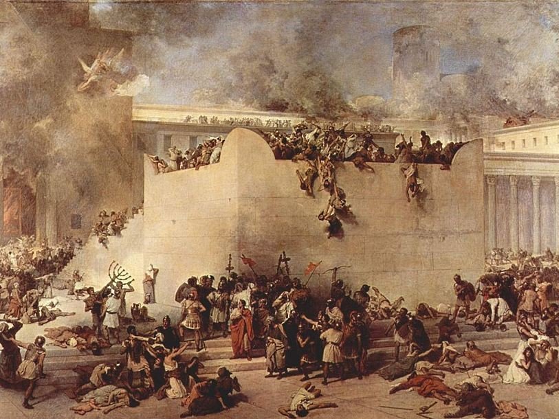 Взятие римлянами иерусалимского храма. Франческо Айец (Francesco Hayez), 1867