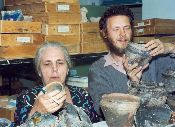 Е.Е. Кузьмина и А.В. Епимахов в Челябинске, 1995 г.